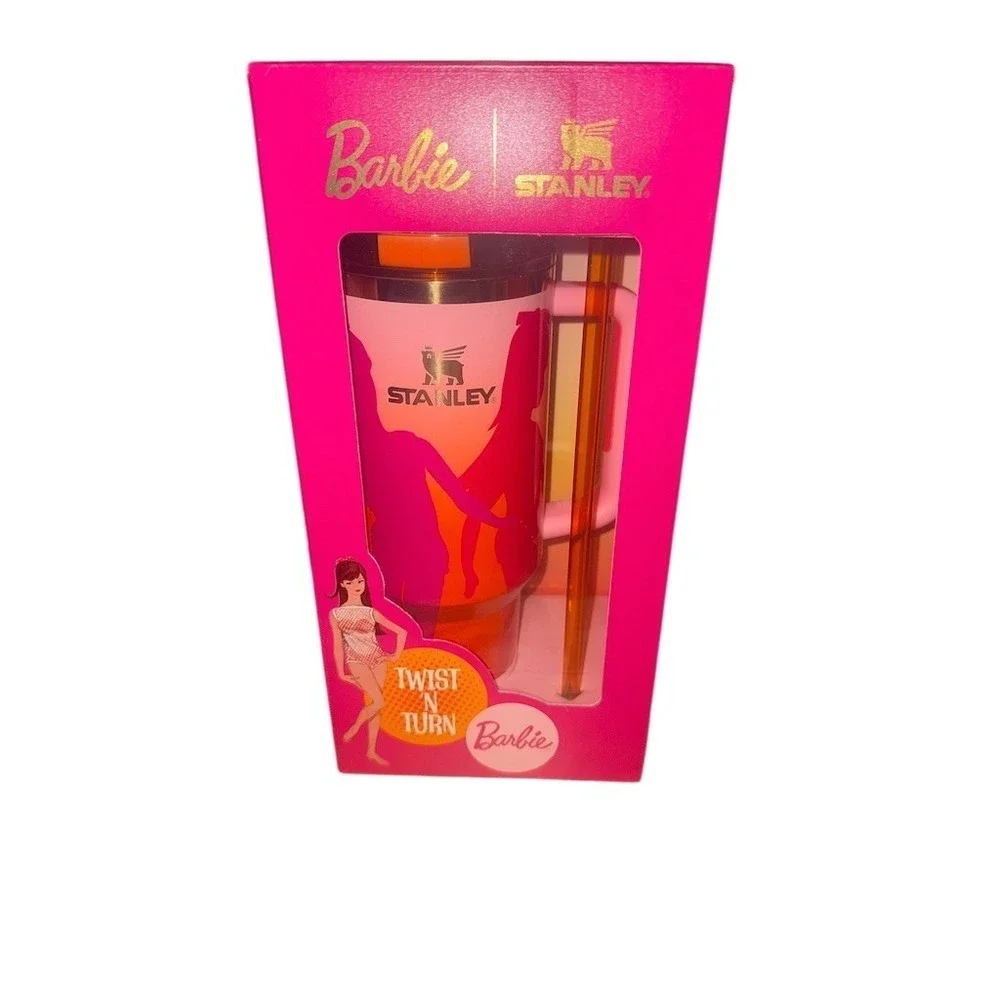 Barbie x Stanley Tumbler 60s TWIST N TURN 40 oz Quencher NEW Limited Edition Mod